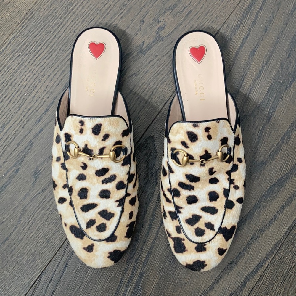 Gucci Ponyhair Princetown Loafer Mules